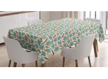 Abakuhaus Tovaglia Floreale, Arte Retro Floreale Ripetitiva, Stampa Personalizzata Colori Chiari Senza Scolorimento Lavabile Per Uso Esterno, 140 X 200 Cm, Seafoam Senne