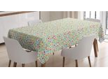 Abakuhaus Tovaglia Floreale, Stile Cartoon, Arte Floreale, Resistente Allo Sporco, Facile Da Pulire, Lavabile, Stampa Con Colori Vivaci Che Non Sbiadiscono, 140 X 240 Cm, Multicolore