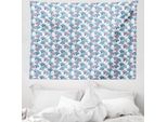 Abakuhaus Arazzo Floreale, Bindweeds In Primavera In Morbido Tessuto Microfibra Lavabile Senza Scolorimento Stampa Digitale, 150 X 110 Cm, Blu Grigio Viola