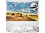 Abakuhaus Arazzo Da Viaggio, Moto Paese In Morbido Tessuto Microfibra Lavabile Senza Scolorimento Stampa Digitale, 230 X 140 Cm, Multicolore