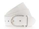 Vanzetti Pelle Cintura Classics 35Mm Full Leather Belt W75 White Bianco