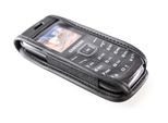 Caseroxx Custodia In Pelle Con Clip Da Cintura Compatibile Con Samsung Gt E-1200 Keystone 2 In Vera Pelle, Custodia Con Clip Da Cintura E Finestra Di Visualizzazione