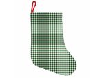 Abakuhaus Natale Stivali Di Babbo Natale Da Appendere Calze Natalizie, Motivo Argyle Retrò, Calza Natalizia Da Appendere, 35X50 Cm, Verde Bianco