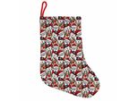 Abakuhaus Natale Stivali Di Babbo Natale Da Appendere Calze Di Natale, Bambini Renna Pupazzo Di Neve, Calza Di Natale Da Appendere, 25X35 Cm, Marrone Chiaro Bianco E Rosso