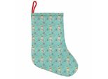 Abakuhaus Gufi Stivali Di Babbo Natale Da Appendere Calze Natalizie, Uccellino Invernale Nella Neve, Calza Natalizia Da Appendere, 25X35 Cm, Seafoam Multicolor