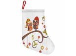 Abakuhaus Natale Stivali Di Babbo Natale Da Appendere Calze Natalizie, Noel Eulen Folkloric, Calza Natalizia Da Appendere, 35X50 Cm, Multicolore