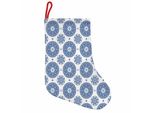 Abakuhaus Calze Natalizie Vintage Da Appendere, Blu Vintage Francese, Calze Natalizie Da Appendere, 25X35 Cm, Blu E Bianco