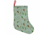 Abakuhaus Natale Stivali Di Babbo Natale Da Appendere Calze Natalizie, Motivo Albero Di Natale, Calza Natalizia Da Appendere, 25X35 Cm, Multicolore