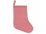 Abakuhaus Calza Di Natale A Forma Di Bastoncino Di Zucchero, Calze Di Natale Da Appendere, Linee Rosse Diagonali, Calza Di Natale Da Appendere, 25X35 Cm, Rosso-Bianco