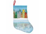 Abakuhaus Calze Natalizie Invernali Da Appendere, Calze Natalizie, Casette Natalizie Mare, Calze Natalizie Da Appendere, 25X35 Cm, Multicolore