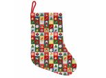 Abakuhaus Natale Stivali Di Babbo Natale Da Appendere Calze Di Natale, Scatole Sorpresa Di Babbo Natale, Calza Di Natale Da Appendere, 25X35 Cm, Multicolore