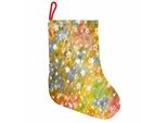 Abakuhaus Natale Stivali Di Babbo Natale Da Appendere Calze Di Natale, Stelle Di Natale Grunge, Calza Di Natale Da Appendere, 25X35 Cm, Multicolore