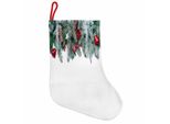 Abakuhaus Natale Stivali Di Babbo Natale Da Appendere Calze Di Natale, Stelle Bacche Natale, Calza Di Natale Da Appendere, 25X35 Cm, Verde Rosso