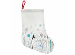 Abakuhaus Calze Natalizie Invernali Da Appendere, Fiori Di Stagione, Calze Natalizie Da Appendere, 25X35 Cm, Blu, Marrone, Bianco