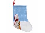 Abakuhaus Pupazzo Di Neve Stivali Di Babbo Natale Da Appendere Calze Natalizie, Periodo Natalizio Invernale, Calza Natalizia Da Appendere, 35X50 Cm, Multicolore