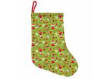 Abakuhaus Natale Stivali Di Babbo Natale Da Appendere Calze Di Natale, Natale, Calza Di Natale Da Appendere, 25X35 Cm, Mela, Verde, Rosso