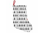 Abakuhaus Natale Stivali Di Babbo Natale Da Appendere Calze Natalizie, Triangle Pine Trees, Calza Natalizia Da Appendere, 35X50 Cm, Grigio Carbone Vermiglio
