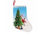 Abakuhaus Babbo Natale Stivali Di Babbo Natale Da Appendere Calze Di Natale, Regali Di Natale Con Renne, Calza Di Natale Da Appendere, 25X35 Cm, Multicolore