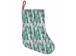 Abakuhaus Foresta Geometrica Stivali Di Babbo Natale Da Appendere Calze Natalizie, Alberi Invernali, Calza Natalizia Da Appendere, 35X50 Cm, Verde Reseda Grigio Pallido