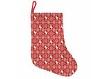 Abakuhaus Calze Natalizie Nordiche Da Appendere A Forma Di Stivali Di Babbo Natale, Renne Nordiche Flora, Calze Natalizie Da Appendere, 25X35 Cm, Rosso Beige