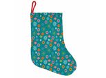Abakuhaus Natale Stivali Di Babbo Natale Da Appendere Calze Natalizie, Elementi Colorati Elaborati, Calza Natalizia Da Appendere, 25X35 Cm, Multicolore Verde Acqua
