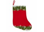 Abakuhaus Natale Stivali Di Babbo Natale Da Appendere Calze Di Natale, Abete Rosso, Calza Di Natale Da Appendere, 25X35 Cm, Rosso, Verde, Bianco