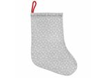 Abakuhaus Natale Stivali Di Babbo Natale Da Appendere Calze Natalizie, Neve, Calza Natalizia Da Appendere, 35X50 Cm, Grigio Bianco