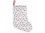 Abakuhaus Natale Stivali Di Babbo Natale Da Appendere Calze Di Natale, Regali Di Natale, Calza Di Natale Da Appendere, 25X35 Cm, Blu Scarlatto Beige