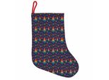 Abakuhaus Natale Stivali Di Babbo Natale Da Appendere Calze Natalizie, Tema Festivo Pini, Calza Natalizia Da Appendere, 35X50 Cm, Quarzo E Multicolore