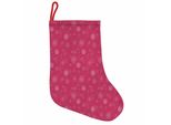 Abakuhaus Calze Natalizie Invernali Da Appendere, Calze Di Babbo Natale, Neve Delicata Femminile, Calze Natalizie Da Appendere, 25X35 Cm, Rosa, Bianco,