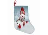 Abakuhaus Pupazzo Di Neve Stivali Di Babbo Natale Da Appendere Calze Di Natale, Alberi Mascotte 3D Sorridenti, Calza Di Natale Da Appendere, 25X35 Cm, Multicolore