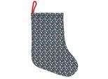 Abakuhaus Natale Stivali Di Babbo Natale Da Appendere Calze Natalizie, Fiocchi Di Neve E Alberi, Calza Natalizia Da Appendere, 25X35 Cm, Azzurro E Blu Scuro