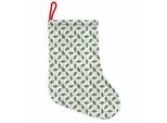 Abakuhaus Albero Di Natale Stivali Di Babbo Natale Da Appendere Calze Natalizie, Motivi Natalizi, Calza Natalizia Da Appendere, 25X35 Cm, Verde Cacciatore E Bianco