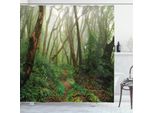 Abakuhaus Tenda Da Doccia Wald, Foresta Esotica, Resistente A Batteri E Muffe, Incl. 12 Ganci Lavabile Elegante Stampa Digitale, 175 X 180 Cm, Verde-Marrone