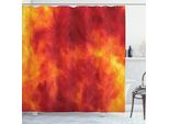 Abakuhaus Tenda Da Doccia Arancione, Disegno Fuoco E Fiamme, Tessuto Con Stampa Alla Moda Con 12 Anelli, Resistente Al Lavaggio, Ai Batteri E All'acqua, 175 X 180 Cm, Arancione Giallo