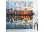 Abakuhaus Tenda Da Doccia Paesaggio, Boho Magical Sunset, Stampa Digitale Su Tessuto, Incl. 12 Ganci, Resistente Al Lavaggio, Impermeabile, Antibatterica, 175 X 180 Cm, Multicolore