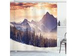 Abakuhaus Tenda Da Doccia Naturale, Winterabend Berg, Opaca, Incl. 12 Anelli, Resistente A Batteri E Muffe, 175 X 180 Cm, Grigio Tan