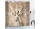 Abakuhaus Sculture Tenda Da Doccia, Cattedrale Medievale, Resistente A Batteri E Muffe, Incl. 12 Ganci Lavabile Elegante Stampa Digitale, 175 X 180 Cm, Giallo-Bianco