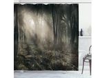 Abakuhaus Tenda Da Doccia Gotica, Dark Forest, Resistente A Sapone, Batteri, Muffa E Acqua, Incl. 12 Ganci E Colori Resistenti, 175 X 180 Cm, Marrone