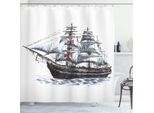 Abakuhaus Tenda Da Doccia Vintage, Columbus Ship Sailing, Stampa Digitale Moderna Con 12 Ganci Su Tessuto Resistente All'acqua E Ai Batteri, 175 X 180 Cm, Multicolore