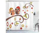 Abakuhaus Tenda Da Doccia Natalizia, Noel Eulen Folkloric, Stampa Personalizzata, Incl. 12 Ganci, Colori Resistenti, Decorativa Con Colori Chiari, 175 X 180 Cm, Multicolore