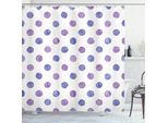 Abakuhaus Tenda Da Doccia Viola, Pois Acquerellati, Opaca, Incl. 12 Anelli, Resistente A Batteri E Muffe, 175 X 180 Cm, Viola Blu