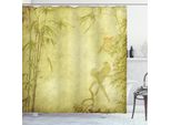 Abakuhaus Tenda Da Doccia In Bambù, Rami E Tronchi Di Bambù, Set Incl. 12 Ganci In Tessuto Impermeabile Resistente A Batteri E Muffe, 175 X 180 Cm, Verde