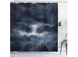 Abakuhaus Tenda Da Doccia Naturale, Stromy Cielo Sopra Le Montagne, Set Incl. 12 Ganci In Tessuto Impermeabile Resistente A Batteri E Muffe, 175 X 180 Cm, Blu