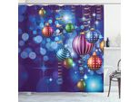 Abakuhaus Tenda Da Doccia Natalizia, Buon Anno Nuovo, Resistente A Batteri E Muffe, Incl. 12 Ganci Lavabile Elegante Stampa Digitale, 175 X 180 Cm, Multicolore