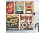 Abakuhaus Tenda Da Doccia Vintage, Stile Grunge Funk, Resistente A Batteri E Muffe, Incl. 12 Ganci Lavabile Elegante Stampa Digitale, 175 X 180 Cm, Multicolore