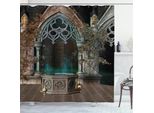 Abakuhaus Tenda Da Doccia Gotica, Vecchio Cancello Verso Il Bosco, Acqua Opaca Incl. 12 Anelli Resistente A Batteri E Muffe, 175 X 180 Cm, Grigio Verde Acqua
