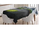 Abakuhaus Tovaglia Island, Spiaggia Turistica, Impermeabile Lavabile Con Colori Chiari E Visibili Che Non Sbiadiscono Personalizzata, 140 X 170 Cm, Giallo Verde Grigio Scuro