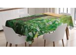 Abakuhaus Tovaglia Con Motivo Funghi, Immagine Ravvicinata Della Piantagione, Adatta Per Interni Ed Esterni, Lavabile, Stampa Chiara, Non Sbiadisce, 140 X 170 Cm, Sabbia, Marrone, Rosso Scuro, Seppia