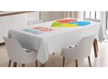 Abakuhaus Tovaglia Per Autismo, Puzzle A Forma Di Cuore, Personalizzata, Colori Resistenti, Lavabile, Adatta Per Uso Esterno, Colori Chiari, 140 X 170 Cm, Multicolore